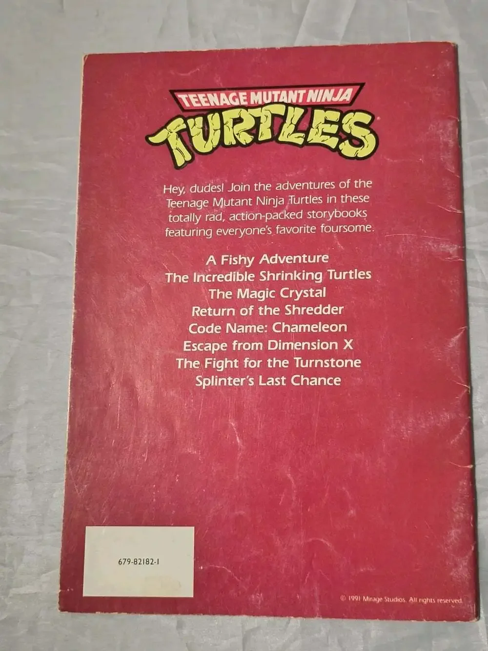 Teenage Mutant Ninja Turtles Lot Of 8 PB Books 1990 Random House Illus